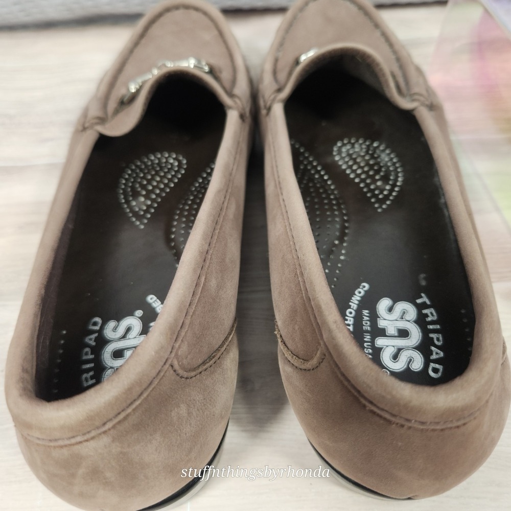SAS Tripad Comfort‎ Metro Women's Taupe Leather Horsebit Loafers Size 8 N - Picture 5 of 9